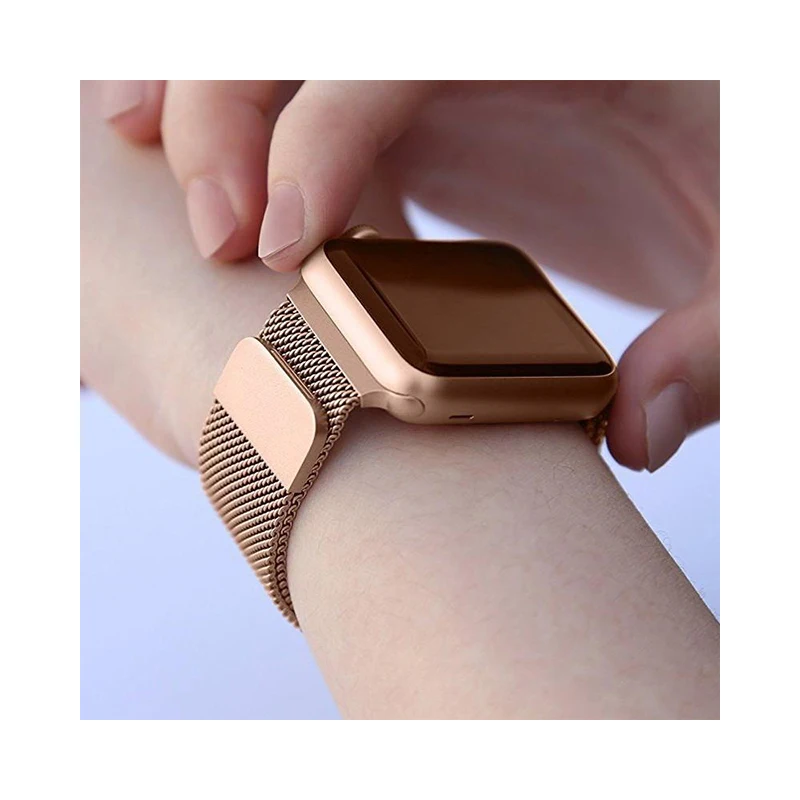 

Apple watch metal band stainless steel Milanese loop apple watch series 6 bands for iwatch band, Luxury colors