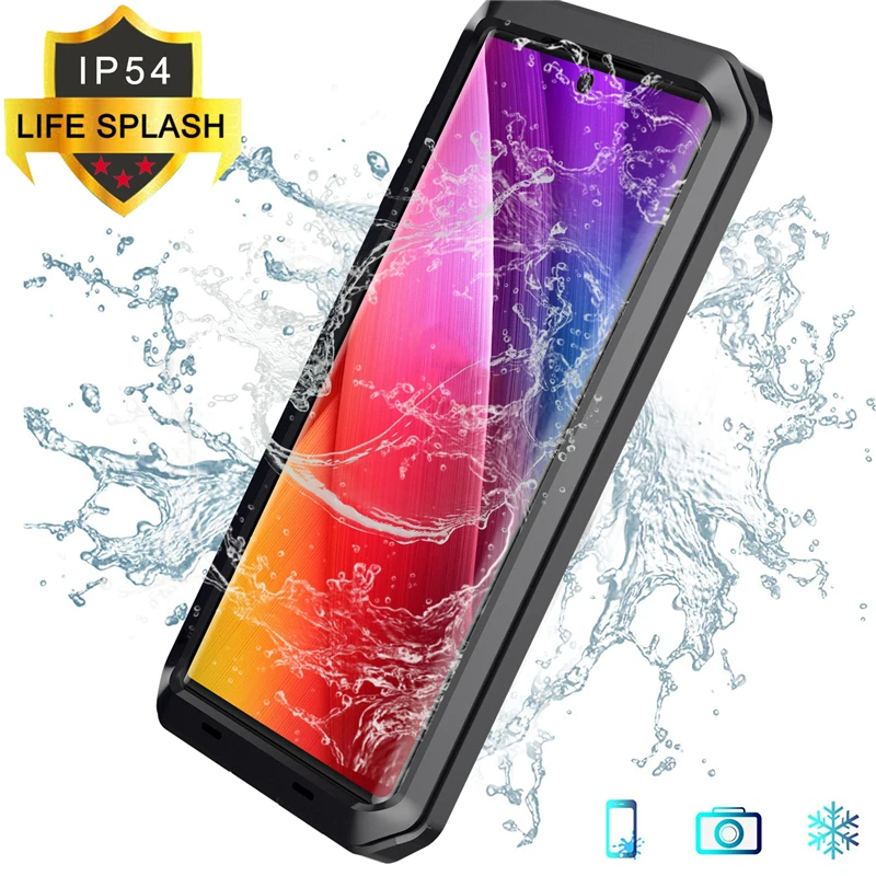 

IP68 Shockproof Metal Aluminum Waterproof Phone Case For Samsung s8 s9 s10 note 8 note 9 note 10 plus, Optional colors