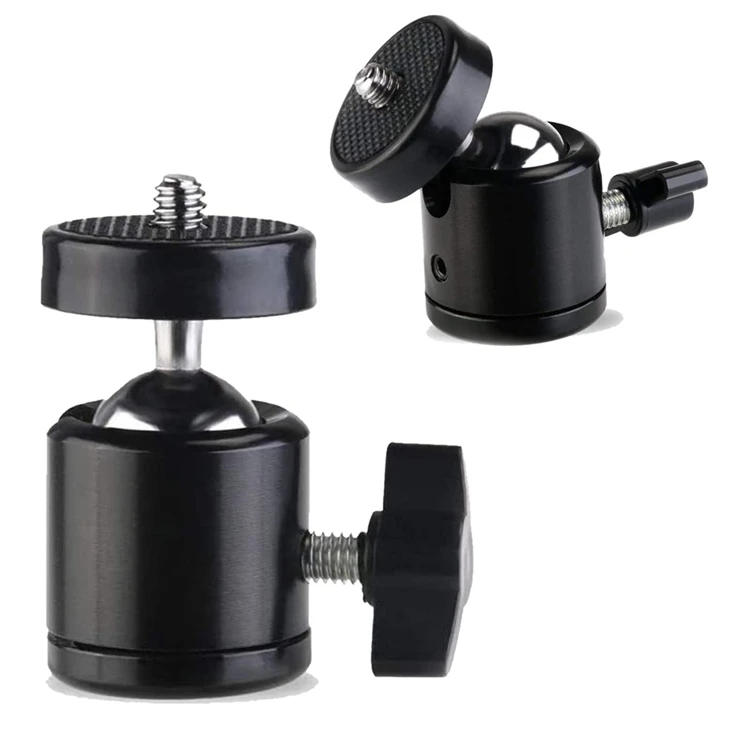 

1/4 Hot Shoe Tripod Mount Camera Head Ball Adapter Cradle Ball Head with Lock LED Light Flash Bracket Holder For DSLR DV Cameras