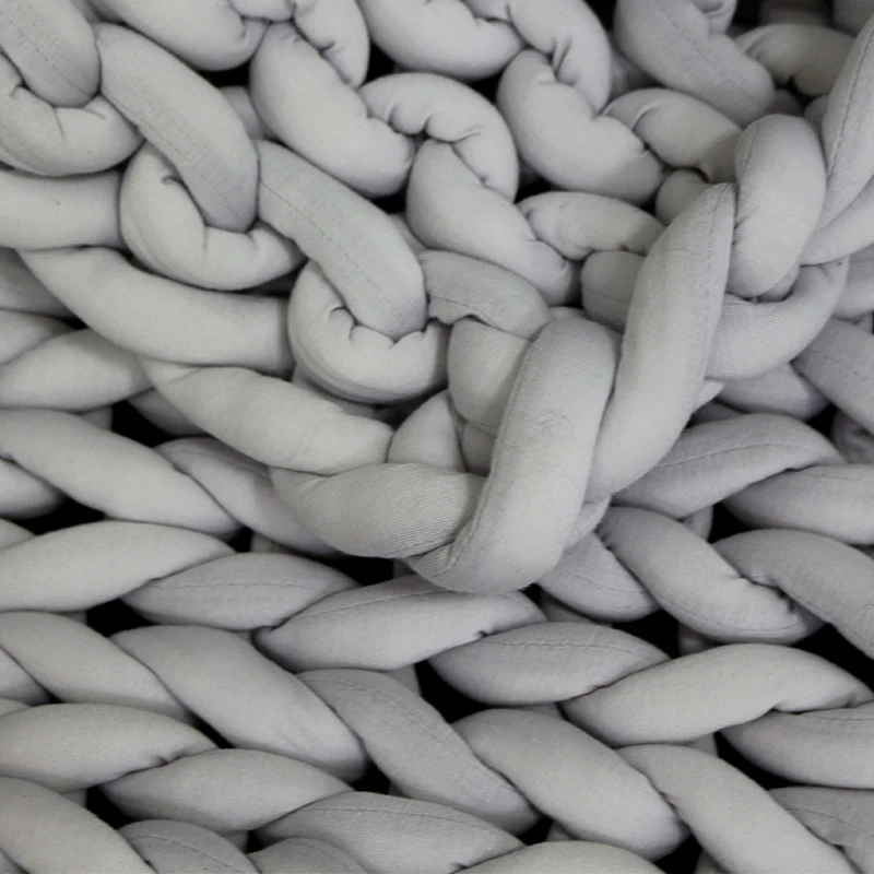 2019 Fashion Machine Washable Cotton Tube Chunky Knit Winter Blankets