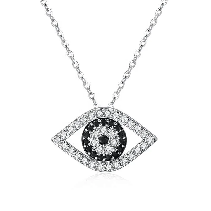 

Fresh Style Silver Color Charm Chain Small Crystal Eye Necklaces & Pendants for Women Party Jewelry Handmade Gifts Bijoux