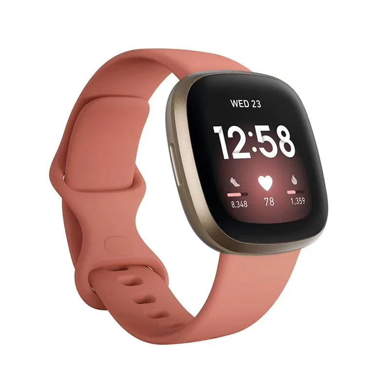 

Silicone Watch Band Replacement loop Strap for Fitbit Versa 3/Sense, Colors as photo shown