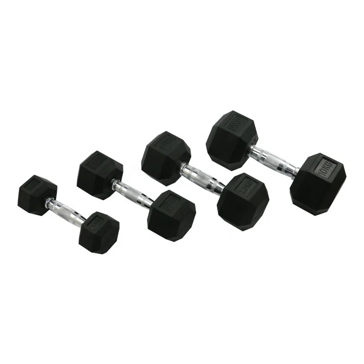 

Weight Lifting Rubber Coated Hammer Strength Hex Dumbbell