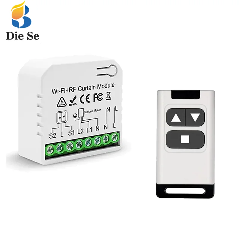 

Smart Home Ce Rohs Certificate Remote Control Roller Shutter Switch TUYA smart controller Wifi Curtain Switch