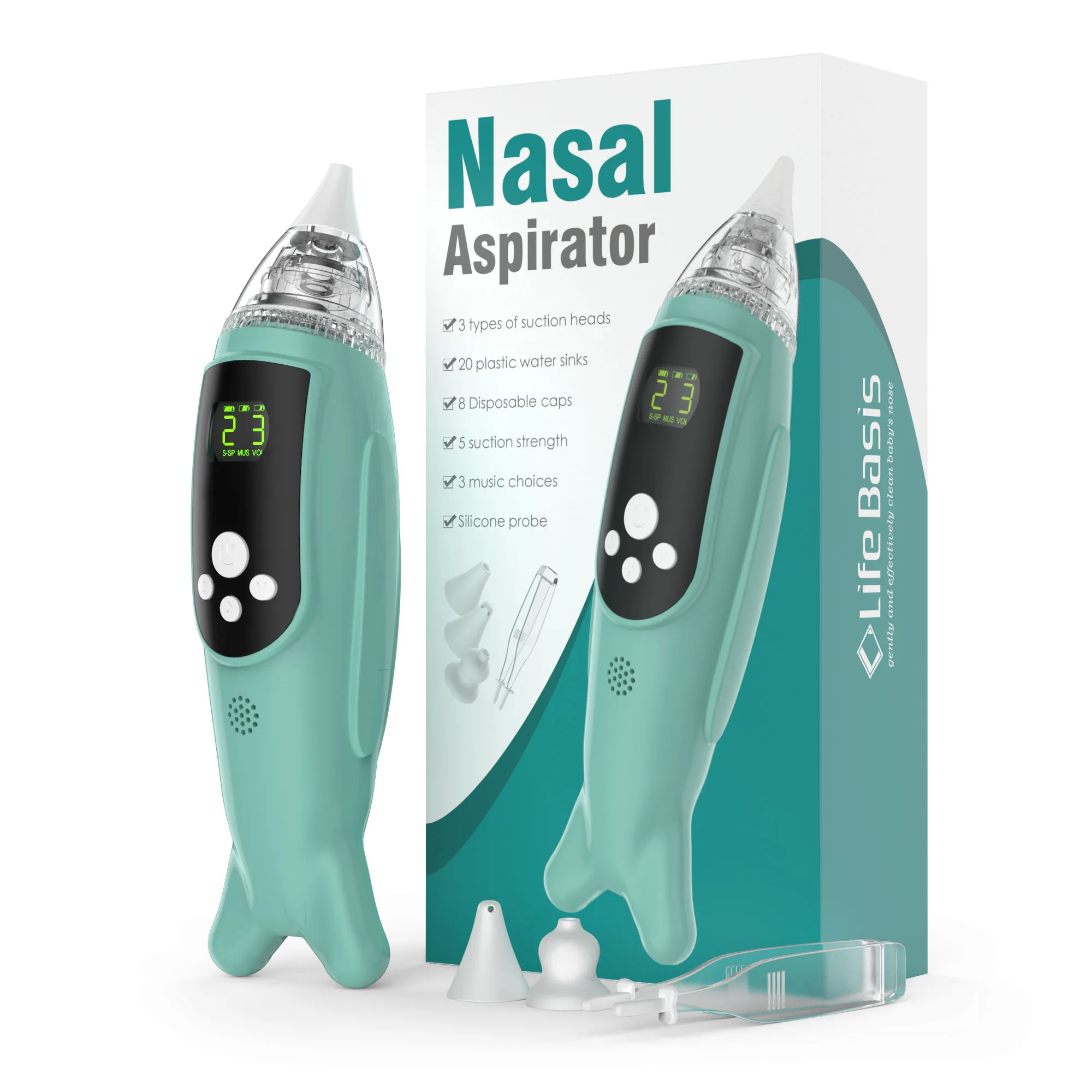 

Waterproof baby care vacuum nose cleaner electric nasal aspirator