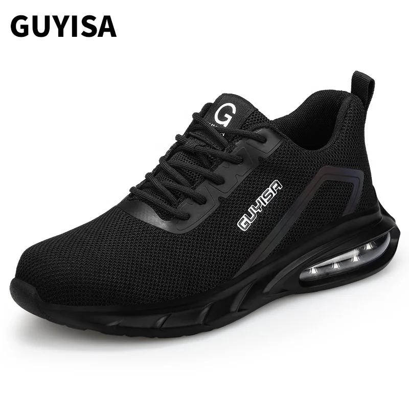 

GUYISA Outdoor fashion safety shoes Lightweight air cushion PU outsole steel toe safety shoes