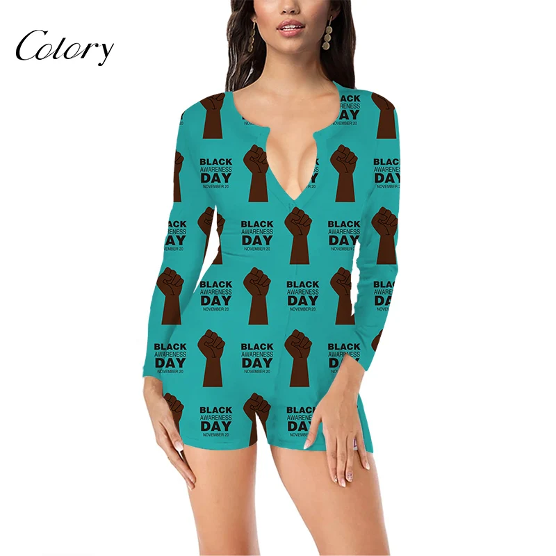 

Colory For Women Jumpsuit Elegant Pillow Custom Print, Picture shows