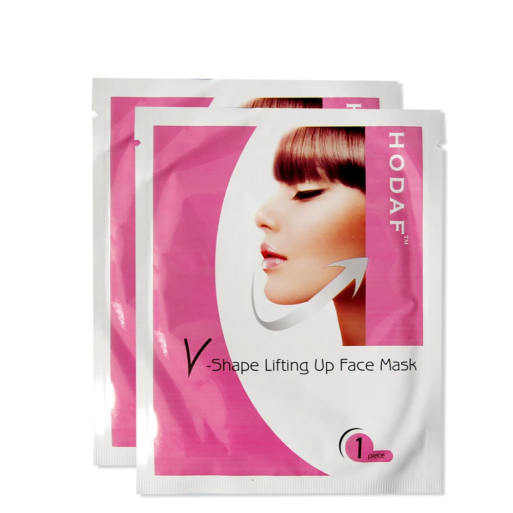 

Hodaf Face Mask And Chin Line Up Double V Line Lifting Patch V Shape Slimming Facial Mask, White/pink