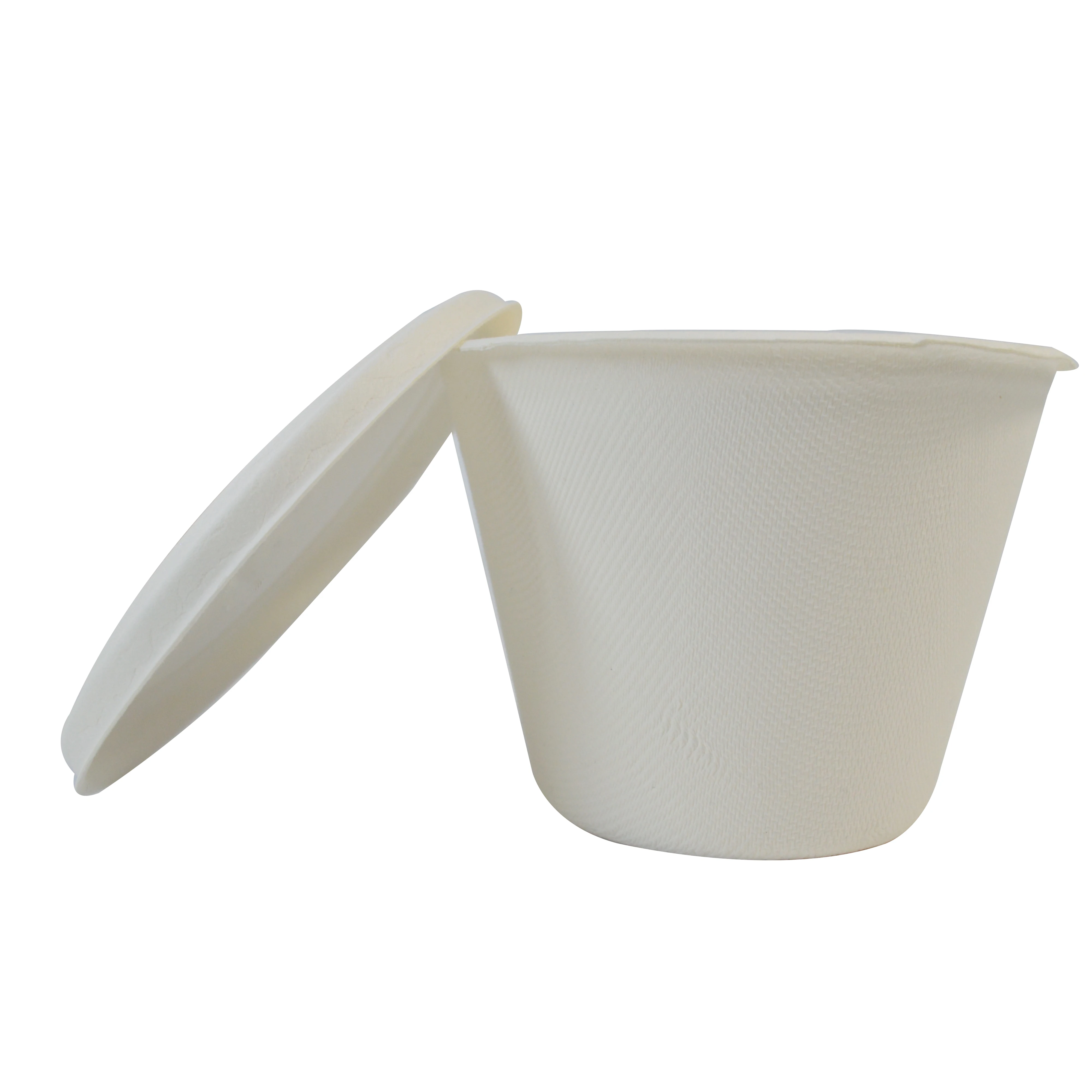 

Compostable Biodegradable Disposable Paper Cup Raw Material Bagasse Pearl White 12oz Paper Coffee Cup