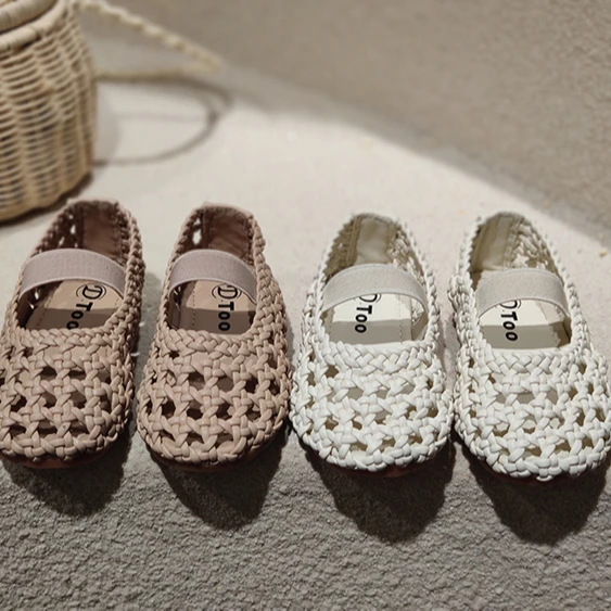 

Soft sole Roman shoe anti slip hollow out pupil fairy fairy wind