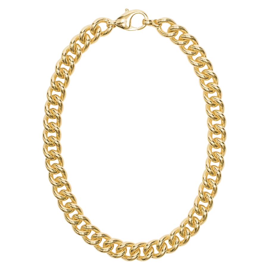 

Highest Quality Rock Star Solid 18K Real Gold Plating Stainless Steel Jewelery Curb Chain Necklace For Everyday, Gold,silver