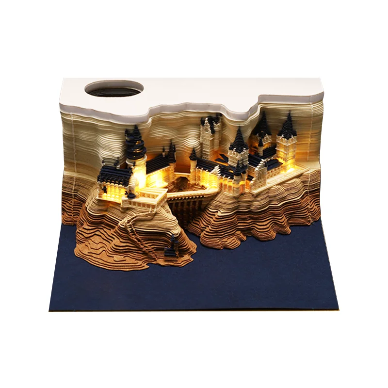 

Magic Castle Environmental Art Paper-cut Paper Sculpture Decoration Notebook High-end Business Gift 3D memo pad