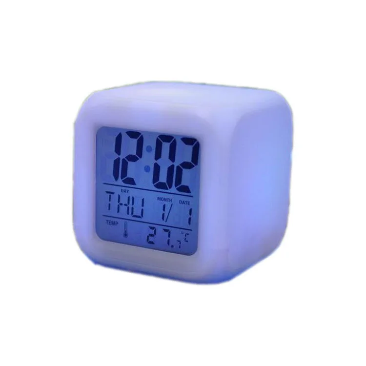 

Hot Sale Creative Gifts Square Desk Decoration Calendars Discolor Fort nite Alarm Clock