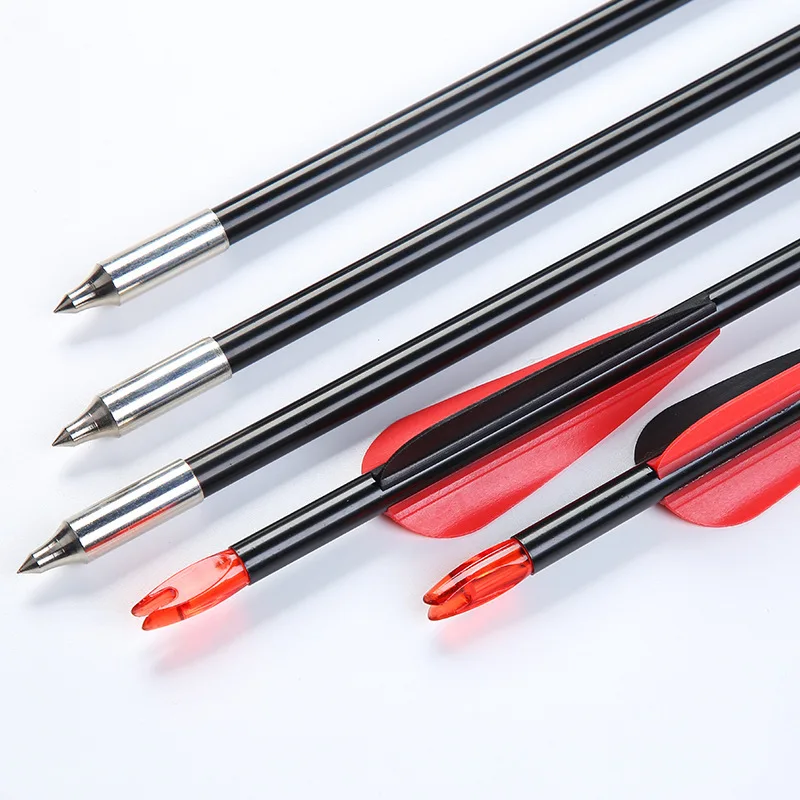 

Arrow Aluminium 30 inch Length 8MM OD Aluminium Shaft with Fixed Arrow Tip Archery Aluminium Arrows