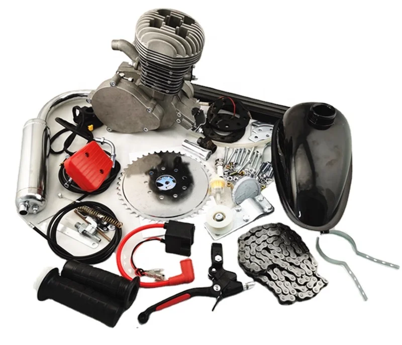 

2020 newest gasoline 2 stroke 100cc bicycle engine kit motorized, Sliver ,black