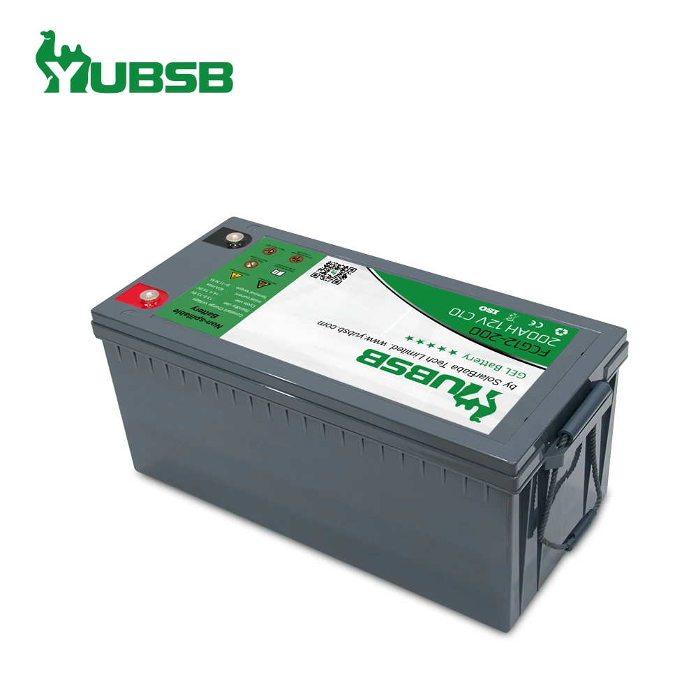 
Rechargeable Agm gel battery 12v 200ah tubular gel solar battery 