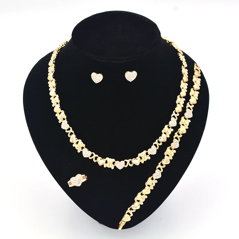 

XO jewelry wholesale jewelry XOXO 18k gold plated jewelry set