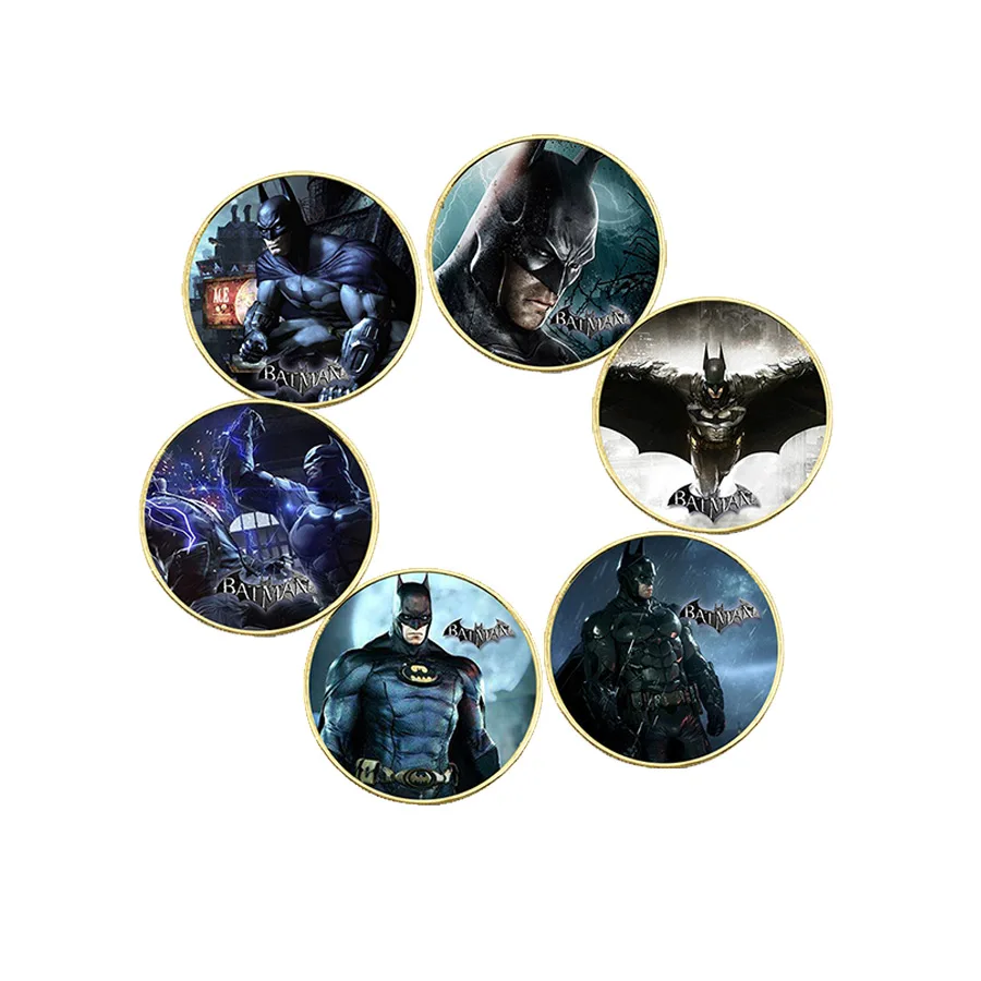 

Personalized Famous Bat Hero Cartoon Metal Gold Coin USA Movie Characters Super Star metal gold plated challenge coin For Gift