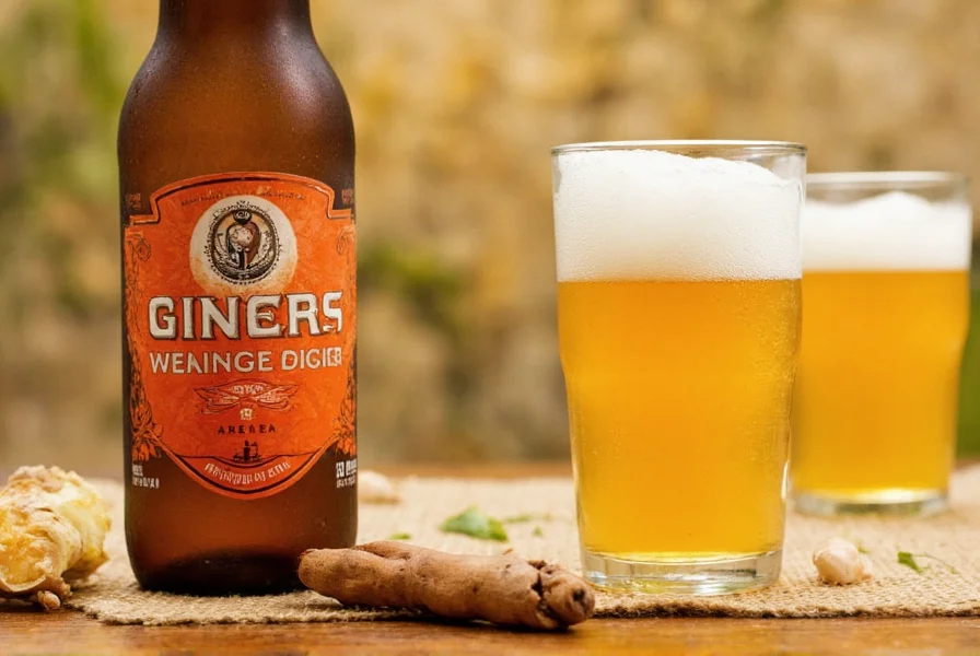 Traditional ginger beer brewing process showing fermentation vessels with ginger, sugar, and water mixture