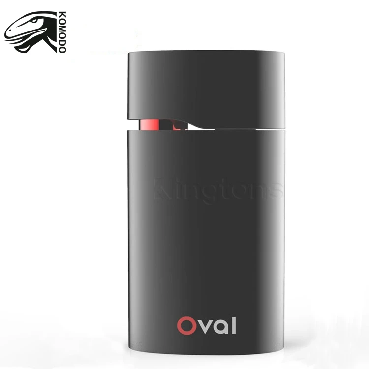 

Oval USB Charging Dry Herb E Cigarette Vape Starter Kit Ceramic Heating Wax Chamber Fast Heating Vaporizer, Black