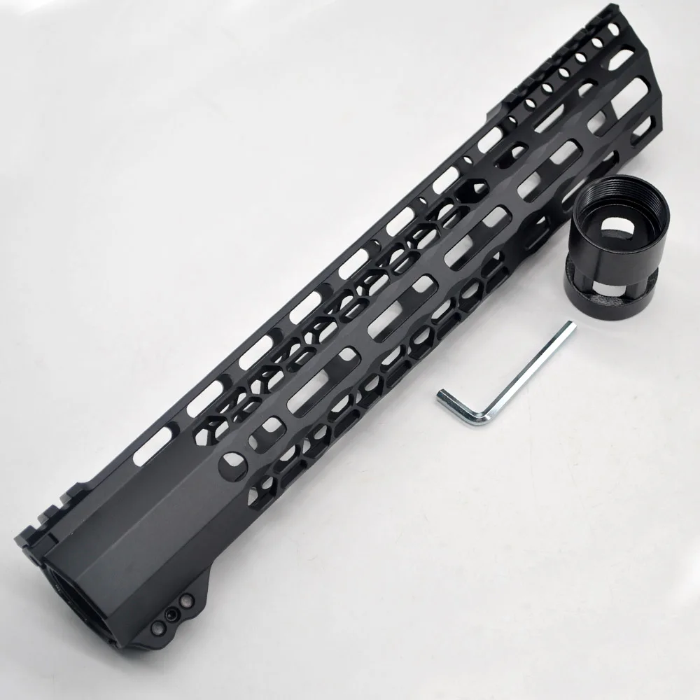 
New Clamp style 12 inches black M-LOK free float AR15 M16 M4 rifle handguard with a curve slant cut nose fit .223/5.56 rifles 