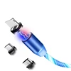 3 in 1 Prevent Entanglement 360 Rotary Interface Magnetic Glow Type C Equipment Phone Charging Absorption Cable