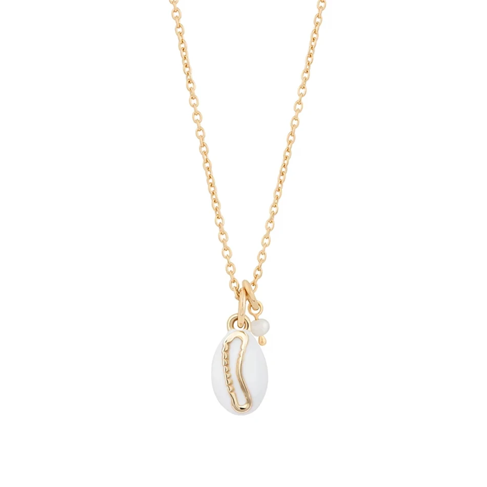 

Unique Design 925 Sterling Silver 18K gold Plated Shell Pendant necklace for women