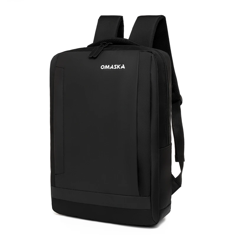 

OMASKA Durable men casual lightweight mochilas computer waterproof rucksack 17 inch black laptop backpack, Black/gray/blue/red
