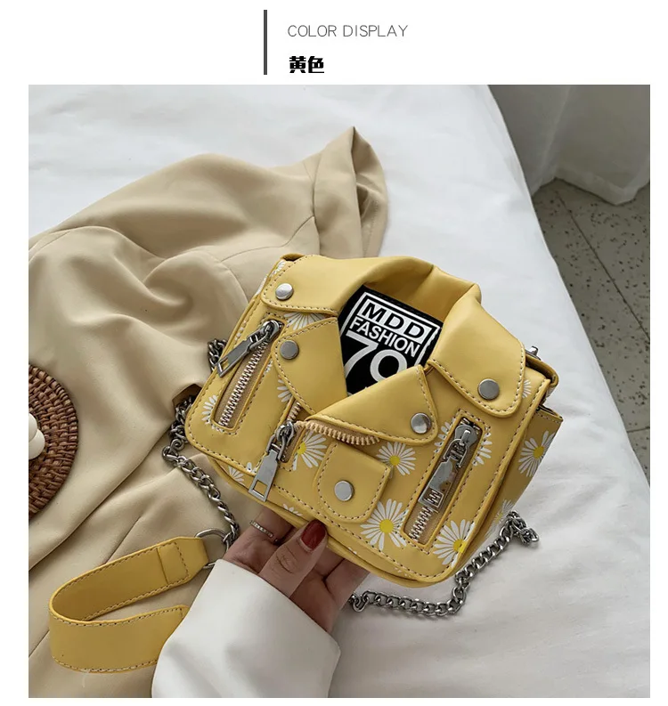 

LZYMSZ 2020 New pu leather jacket purse handbags Pleated bag