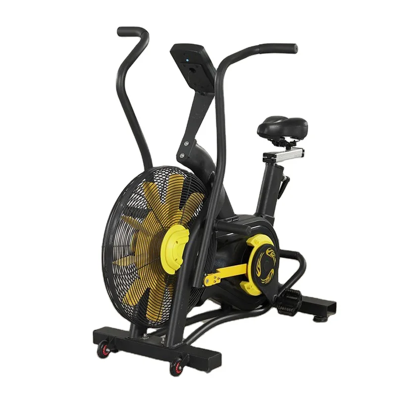 

Body Building Gym Equipment Fan Bike Air Bike Fitness Bike, Black+yellow