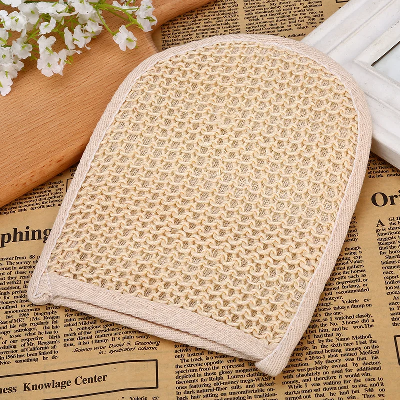 

Hemp Bath scrub gloves exfoliating Sisal Jute loofah shower mitts for men and women wholesale bath glove