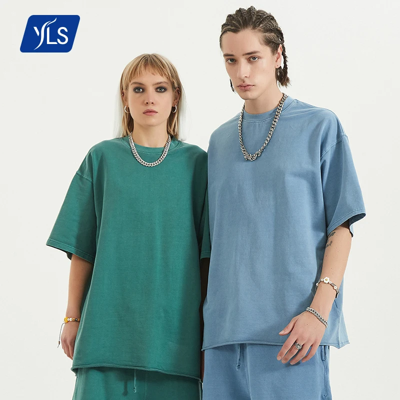 

YLS Wholesale 2021 Hot Sale Mens Plain T-Shirts Short Sleeve Streetwear Custom Oversized T Shirt