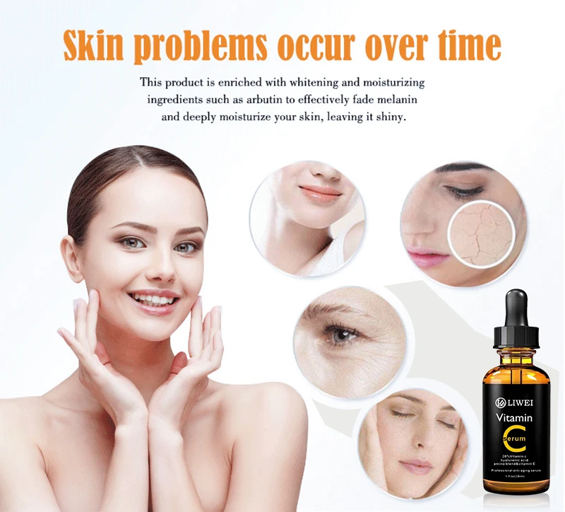 Organic Natural Retinol Cream Vitamin C Serum With Hyaluronic Acid And