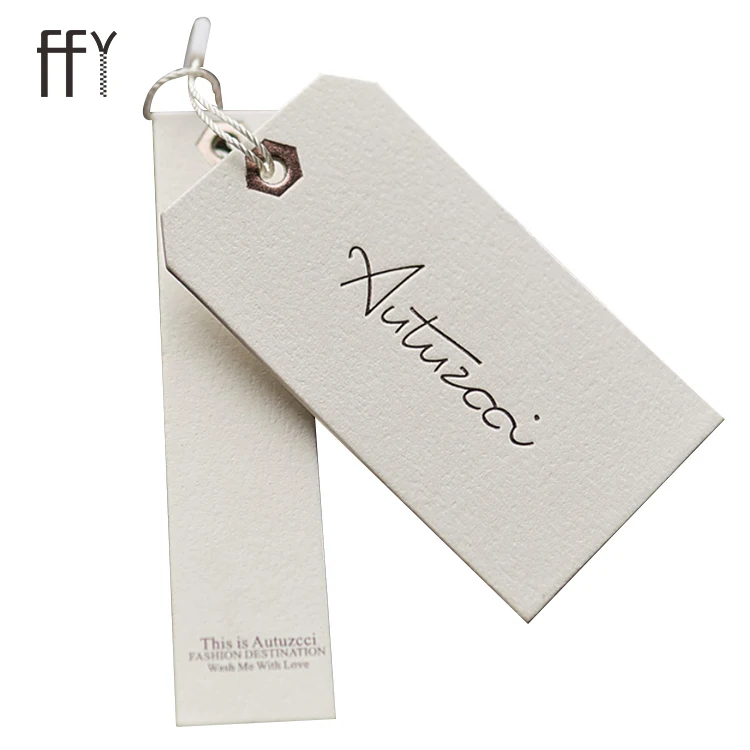 

Fashion Gament Tags String Textured Custom Clothing Paper Hang Tags