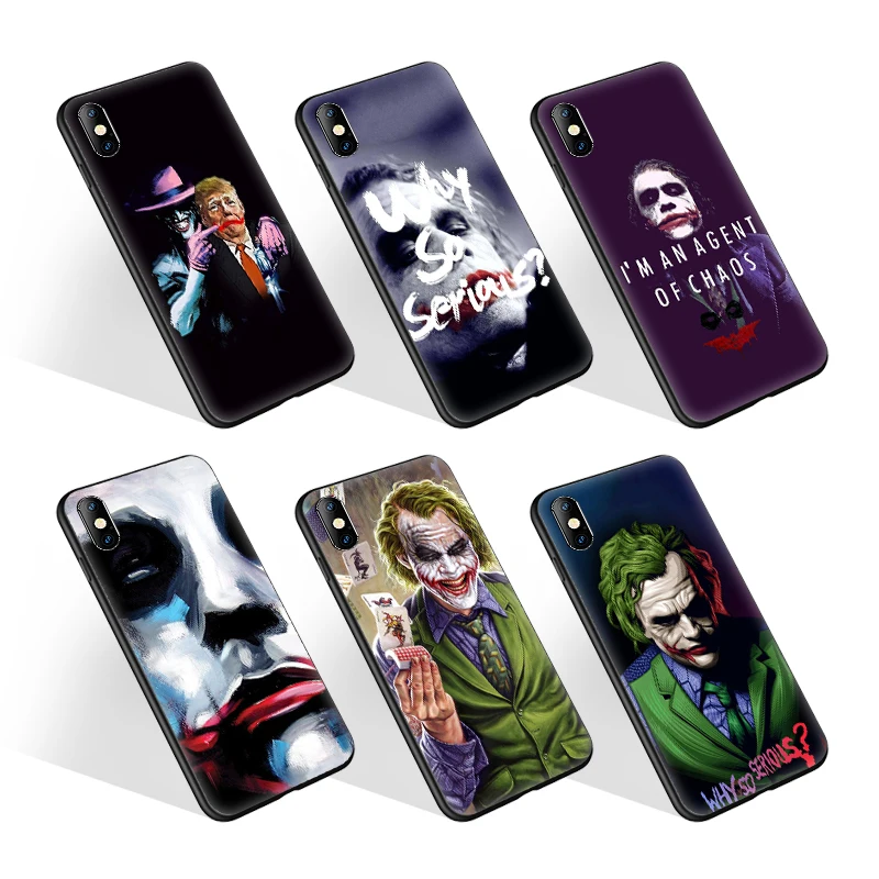 

Custom Print Shockproof TPU Silicon Phone Cover for Samsung A30 S20 Coque for iPhone 12 XS 11 Joker Phone Cases, Black