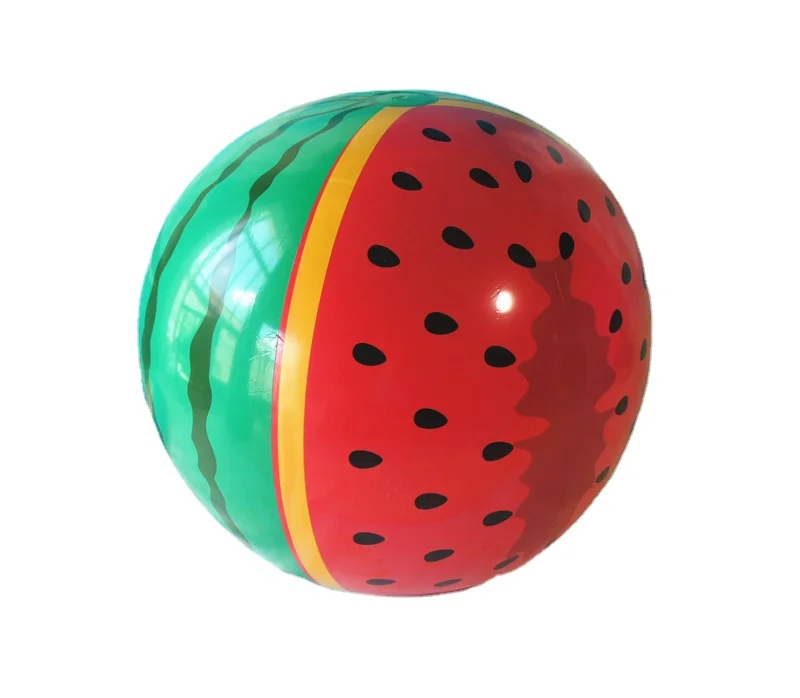 

2021 hot sale custom PVC adult inflatable floats water pool toy beach ball inflatable watermelon ball for summer, Green