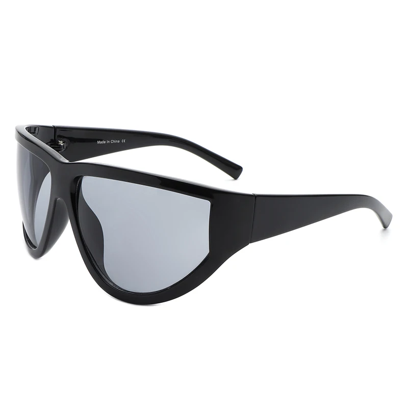 

2023 New Oversized Y2K Sports Steampunk Sun Glasses Women Punk Brand Designer Shades Men Wrap Around Sunglasses