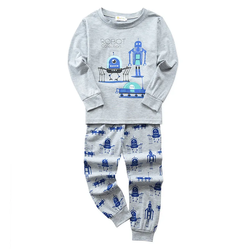 

Kids Boys Pajamas Sets Toddler Pyjamas Children Clothes Long Sleeve Sleepwear Child Rex Cotton Pijamas