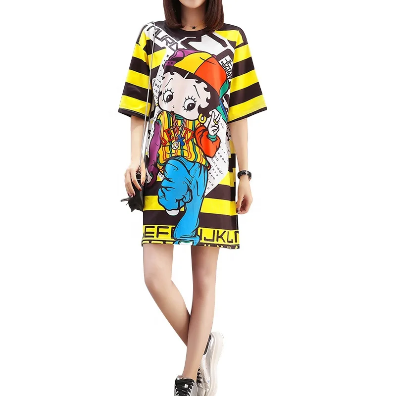 

trendy women clothing sublimation tshirts cute figures anime printed dresses plus size short sleeve womens t shirts