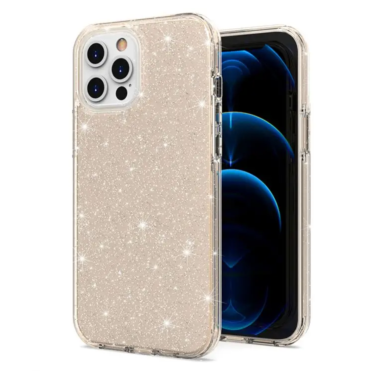 

YeXiang Top Quality Glitter PC Mix Color TPU Custom Transparent Phone Cover Case For Apple IPhone 12 pro max mini 11 13