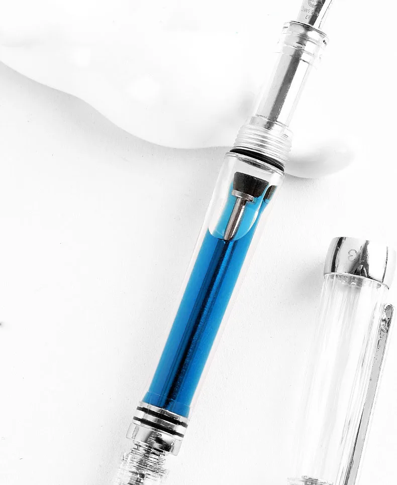 

Wholesale negative pressure plastic pen transparent large capacity one second inking fountain pen