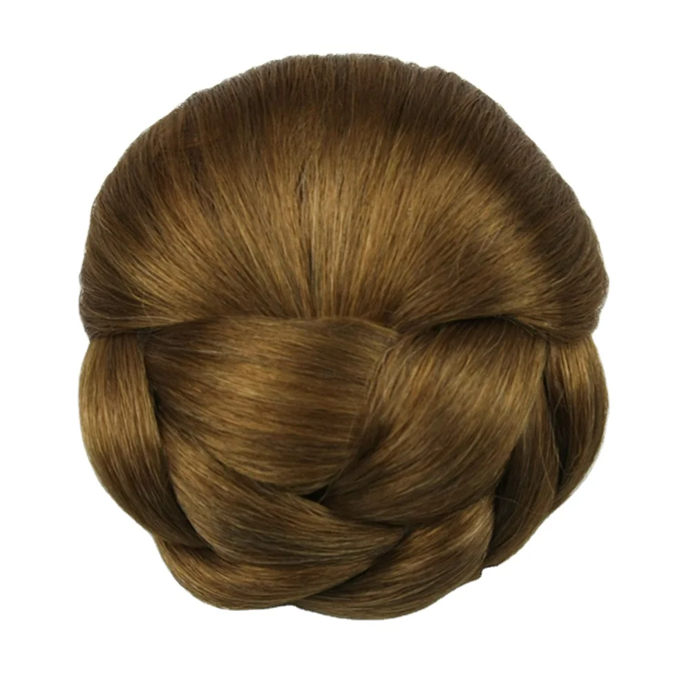 

Fashion 6 Colors Synthetic Hair Braided Chignon Brown Blonde Clip In Hair Bun Women Donut Hair Accessories Roller Hairpieces