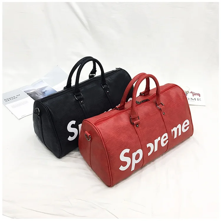 

2020 high quality waterproof travel bag cheap sport bag PU weekend bag in stock, Pink/black/gray/blue