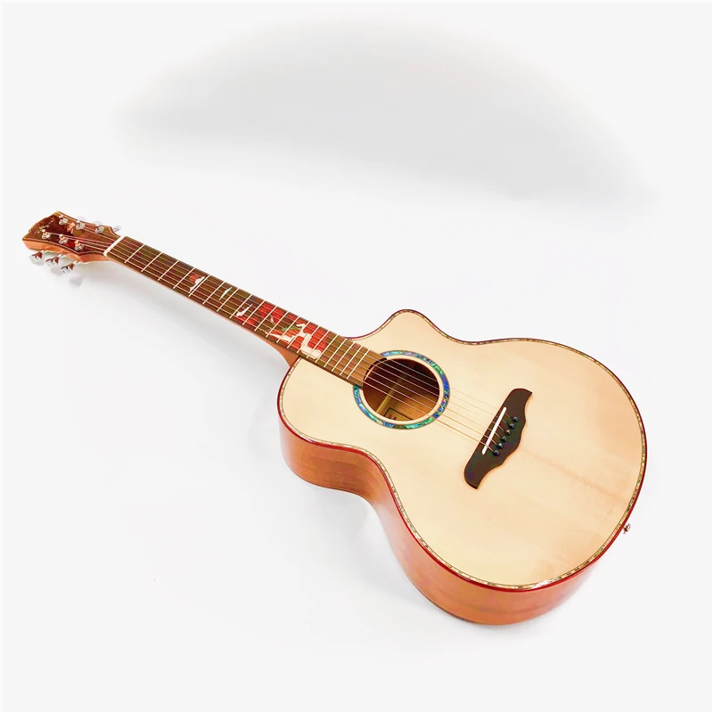 
38 Inch Ovation Musical Instruments Left Handed Electric Acoustic Guitars 