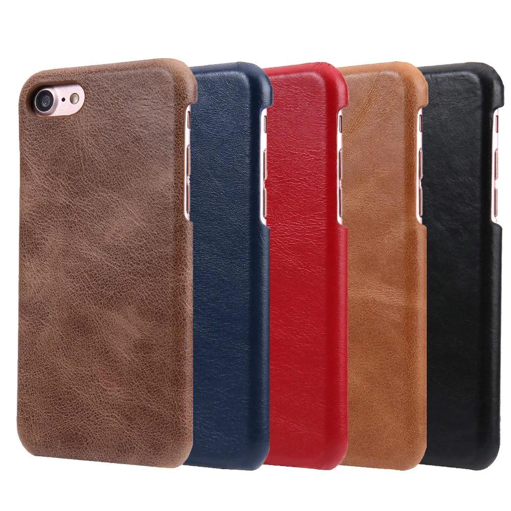 

Premium Genuine Leather Back Cover for iPhone SE 2 2020 Case Slim Fit Cover, Black, brown, blue, red, light brown