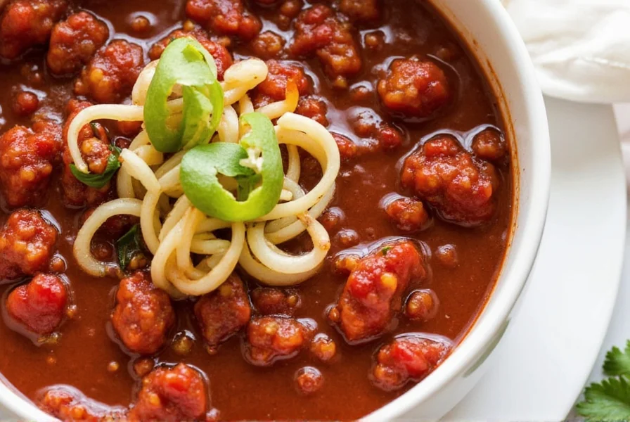 Step-by-step process of making chili with salsa