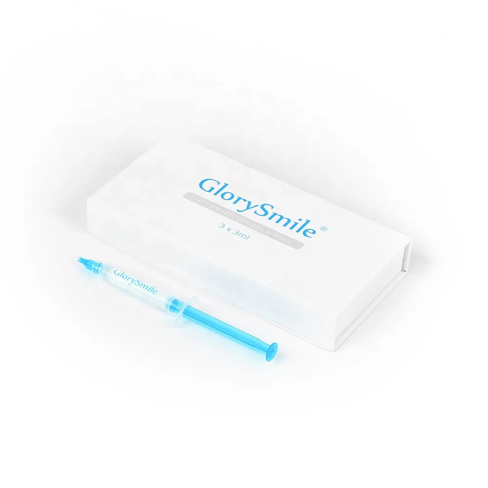 

Fast effective 3*3pcs GlorySmile dental teeth whitening gel syringe refills