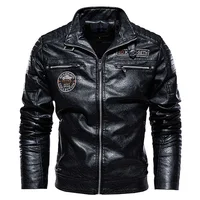 

Fashion chaquetas de cuero para hombre New Arrival Vintage Distressed Pu Motorcycle Leather Jacket For Men