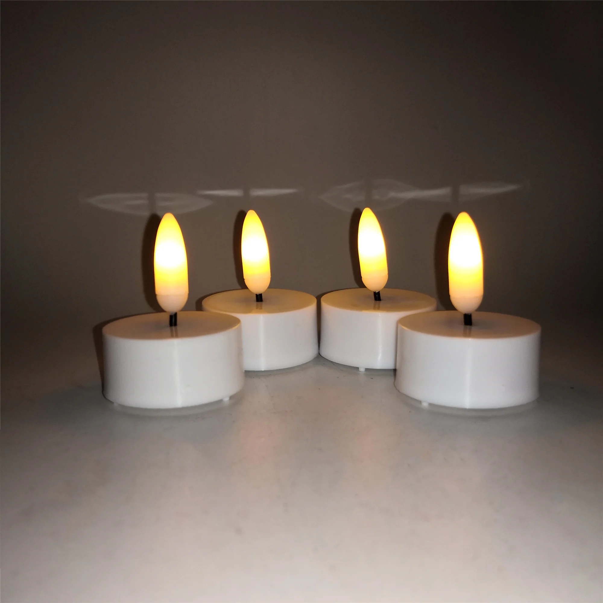 Led Bullet Flame Flickering Tea Light Small Timer Votive Tea Light