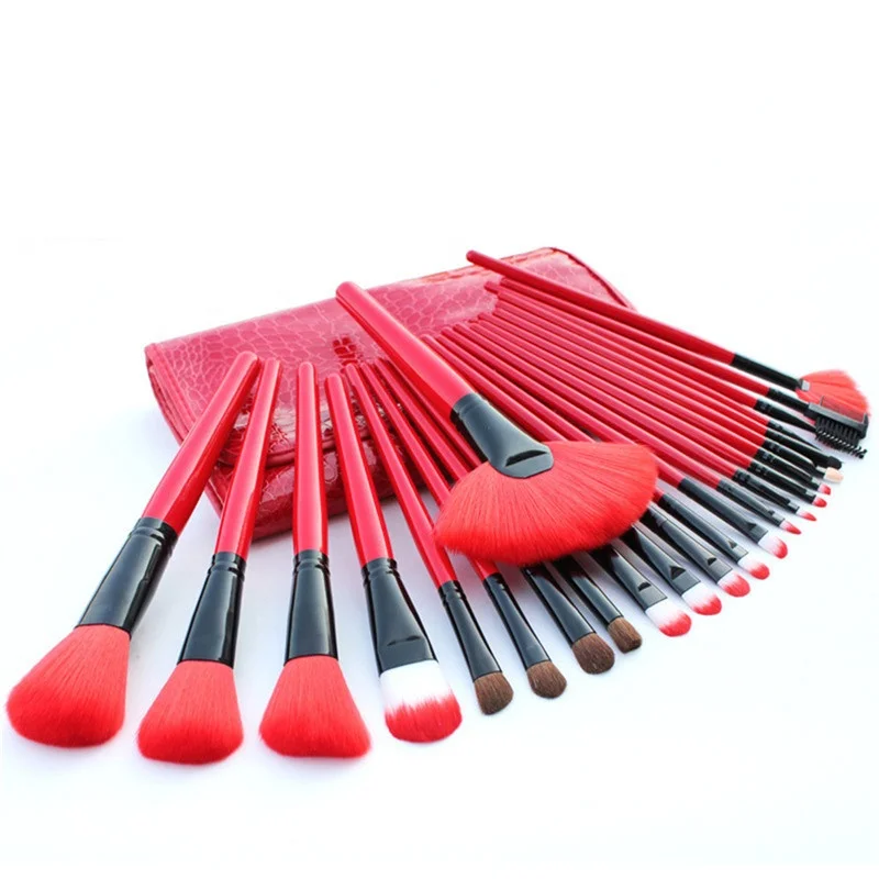 professional nylon pink 32 pieces 32 makeup brushes customized high quality 32pcs makeup brush